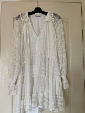 Zara lace white dress